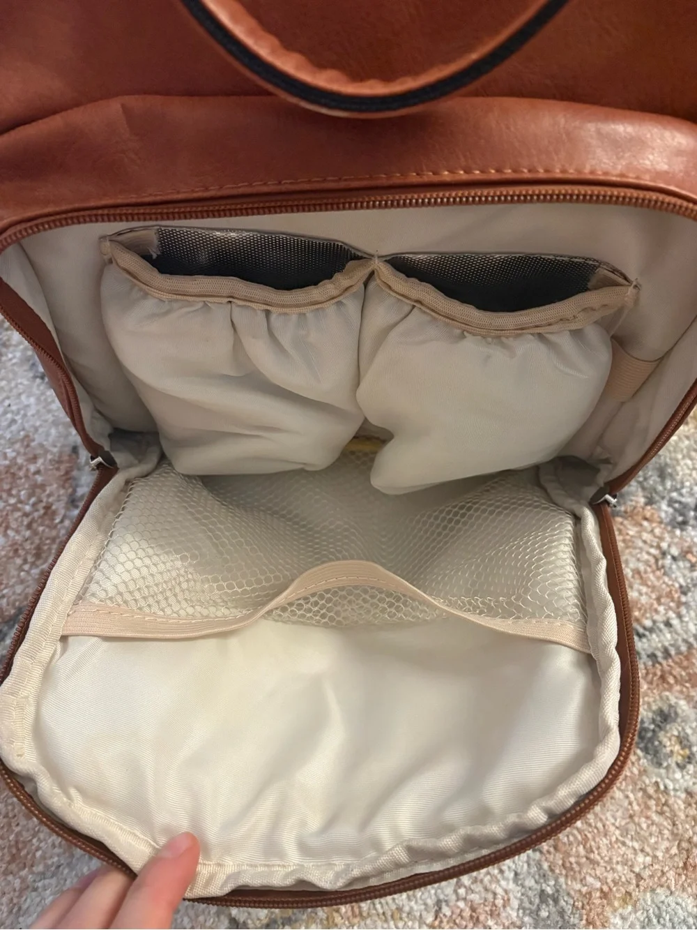 Faux Leather Diaper Bag